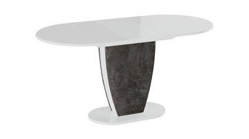 Кухонный стол раздвижной Монреаль тип 1 (Белый глянец/Моод темный) в Артеме - предосмотр 1