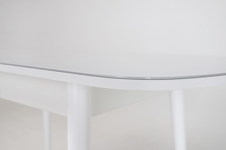 Кухонный раскладной стол Хоста, опоры массив цилиндрический, Белый в Уссурийске - изображение 2