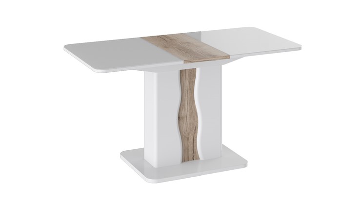 Кухонный раскладной стол Шеффилд исп. 1 (Белый глянец/Дуб Делано) в Артеме - изображение 1