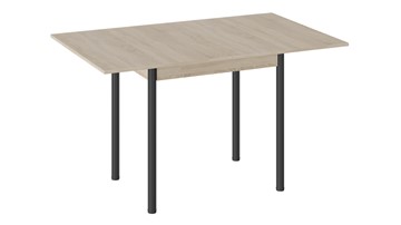 Кухонный стол раздвижной Родос тип 2 с опорой d40 (Черный муар/Дуб Сонома) в Артеме - предосмотр 1