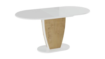Кухонный раздвижной стол Монреаль тип 1 (Белый глянец/Бунратти) в Артеме - предосмотр 1