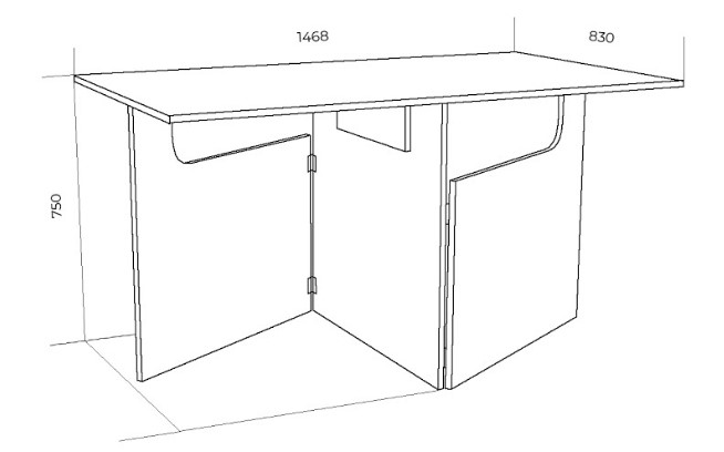 Кухонный раскладной стол ХИТ -СО-8, Венге во Владивостоке - изображение 2