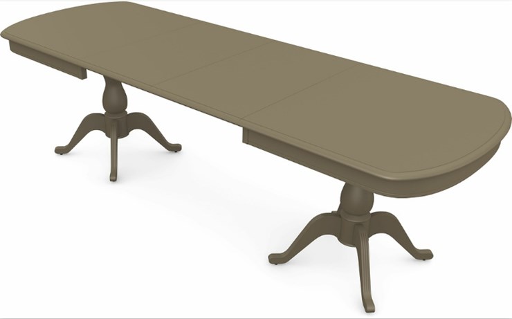 Обеденный раздвижной стол Фабрицио-2 исп. Мыло большой 2 вставки, Тон 40 (Морилка/Эмаль) во Владивостоке - изображение 1