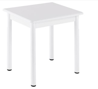 Кухонный пристенный стол СПА-01 МДФ, белый МДФ/белое дерево/36 прямые трубки белый в Артеме