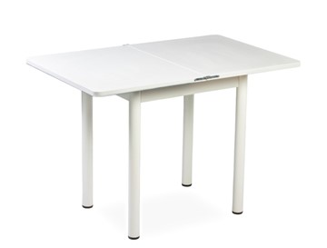 Кухонный пристенный стол СПА-01 СТФ, белый/фотопечать ромашки/опоры прямые белые в Артеме - предосмотр 1