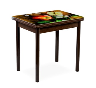 Кухонный пристенный стол СПА-01 СТФ, венге/фотопечать дерево/опоры прямые коричневые в Находке