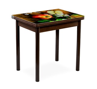 Кухонный пристенный стол СПА-02 СТФ, венге/фотопечать дерево/опоры коричневый в Уссурийске