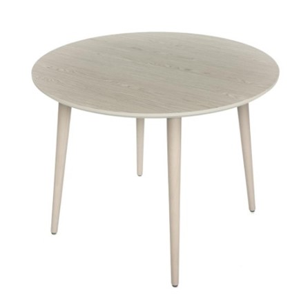Кухонный стол круглый Дуб Mix Match д. 100 см МДФ в Артеме - изображение
