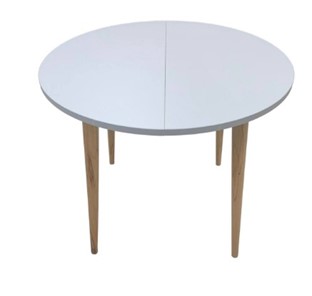 Кухонный раздвижной круглый стол Серый камень 90*90 см ЛДСП во Владивостоке - предосмотр 2
