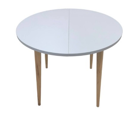 Кухонный раздвижной круглый стол Серый камень 90*90 см ЛДСП в Артеме - изображение 2