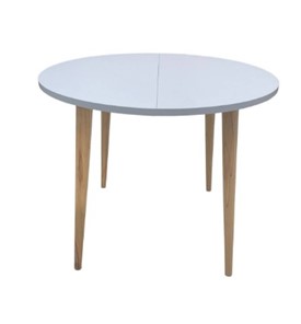 Кухонный раздвижной круглый стол Серый камень 90*90 см ЛДСП в Артеме - предосмотр 3