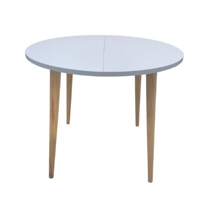 Кухонный раздвижной круглый стол Серый камень 90*90 см ЛДСП в Артеме - изображение 3