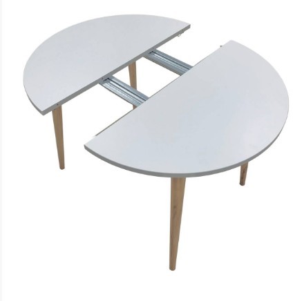 Кухонный раздвижной круглый стол Серый камень 90*90 см ЛДСП в Артеме - изображение 4
