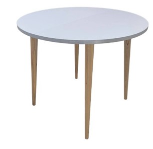 Кухонный раздвижной круглый стол Серый камень 90*90 см ЛДСП в Артеме