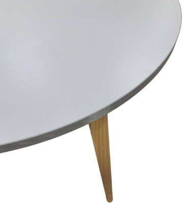 Кухонный раздвижной круглый стол Серый камень 90*90 см ЛДСП в Артеме - изображение 8