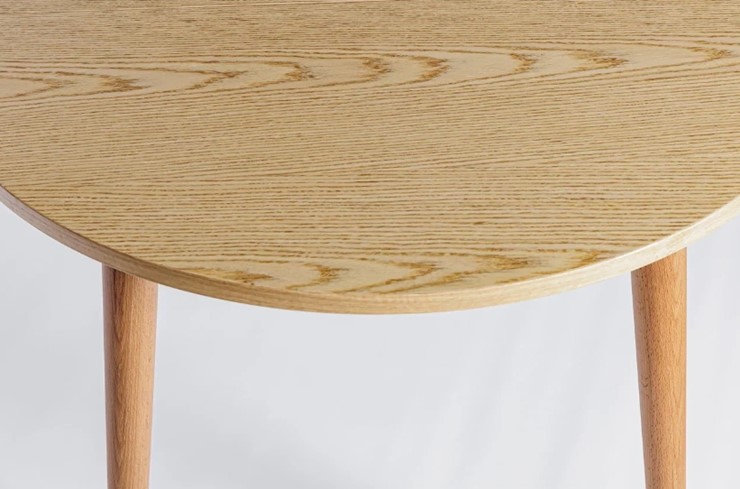 Обеденный круглый раздвижной стол Шпон Дуба 677 С д. 100 см МДФ в Артеме - изображение 18