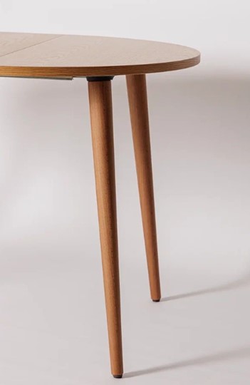 Обеденный круглый раздвижной стол Шпон Дуба 677 С д. 100 см МДФ в Артеме - изображение 20