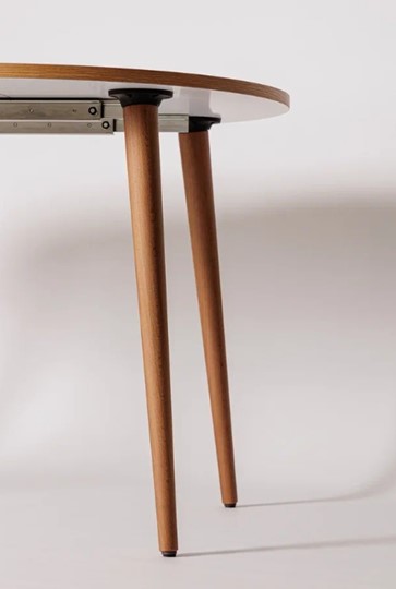 Кухонный раздвижной круглый стол Шпон Дуба  677 С д. 90 см МДФ в Артеме - изображение 21