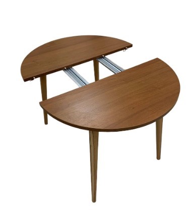 Кухонный стол круглый Шпон Ореха д. 90 см ЛДСП светлый орех в Уссурийске - изображение 5