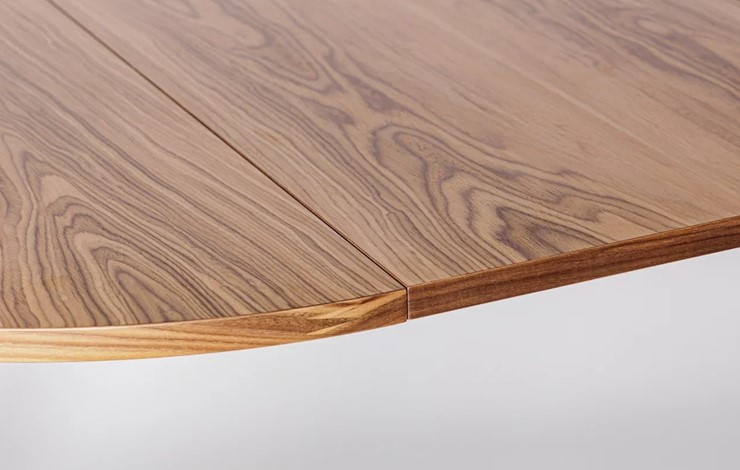 Кухонный раздвижной круглый стол Шпон Ореха д. 90 см МДФ ножки вишня в Уссурийске - изображение 20