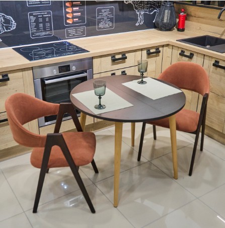 Кухонный стол круглый Венге 90*90 см ЛДСП во Владивостоке - изображение 6