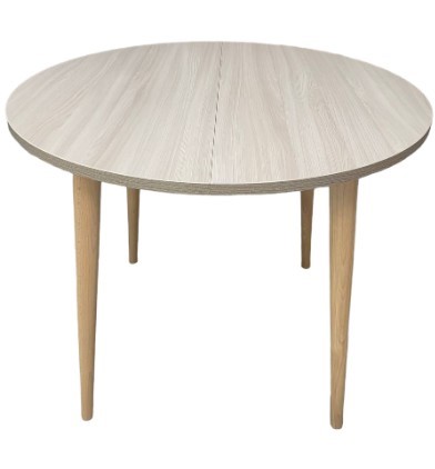 Кухонный стол круглый Ясень Шимо светлый 90*90 см ЛДСП в Артеме - изображение 2