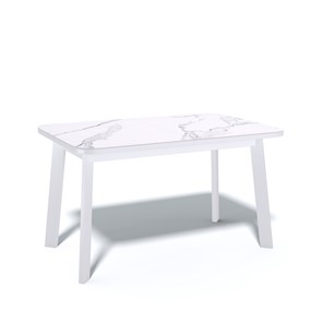 Обеденный раздвижной стол AA1200 (белый/керамика мрамор белый) в Артеме