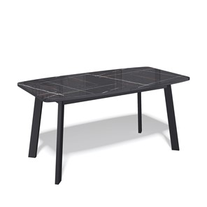 Кухонный раскладной стол AA1400 (черный/стекло камень черный глянец) в Артеме