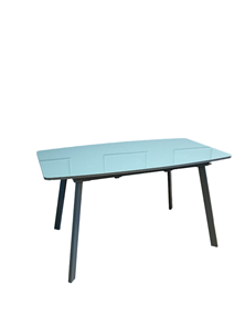 Обеденный раздвижной стол AA1400 (серый/стекло серое глянец) в Уссурийске