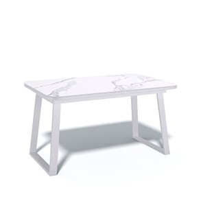 Обеденный раздвижной стол AZ1200 (белый/керамика мрамор белый) в Уссурийске