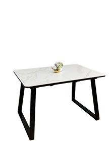 Стол раздвижной AZ1200 (черный/керамика мрамор белый) в Уссурийске