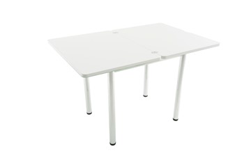 Кухонный стол раскладной Бари дерево №8 (стекло белое/белый) в Артеме - предосмотр 3