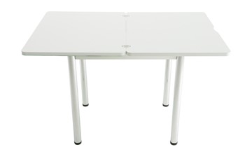 Кухонный стол раскладной Бари дерево №8 (стекло белое/белый) в Артеме - предосмотр 4