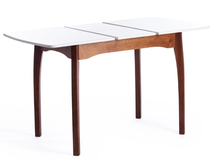 Обеденный раздвижной стол Caterina, бук/мдф, 100+30x70x75, коричневый, белый арт.15856 во Владивостоке - изображение 5