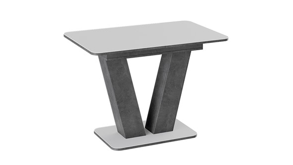 Стол раздвижной Чинзано тип 1 (Моод темный/стекло белое матовое) в Артеме - изображение