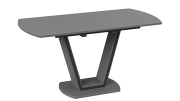 Кухонный стол раздвижной Дели Тип 2 (Серый софт, Стекло матовое серое) в Уссурийске - предосмотр 1