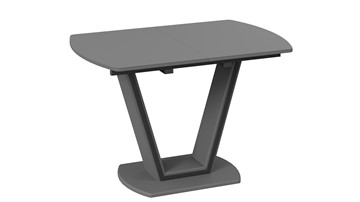 Кухонный стол раздвижной Дели Тип 2 (Серый софт, Стекло матовое серое) в Артеме - предосмотр