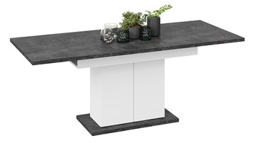 Кухонный раздвижной стол Детройт тип 1 (Белый/Ателье темный) в Артеме - предосмотр 1