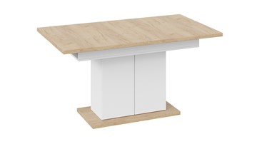 Кухонный раздвижной стол Детройт тип 1 (Белый/Дуб Крафт золотой) в Артеме - предосмотр 3