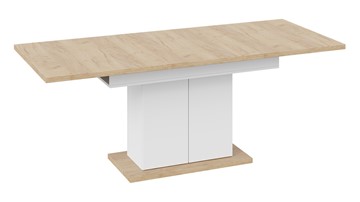 Кухонный раздвижной стол Детройт тип 1 (Белый/Дуб Крафт золотой) в Артеме - предосмотр 4