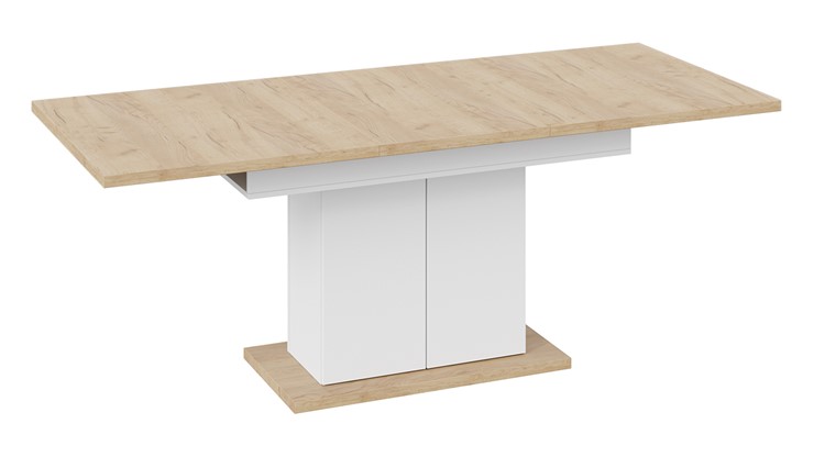 Кухонный раздвижной стол Детройт тип 1 (Белый/Дуб Крафт золотой) в Артеме - изображение 4