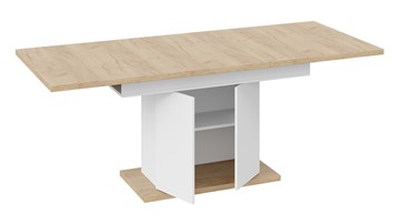 Кухонный раздвижной стол Детройт тип 1 (Белый/Дуб Крафт золотой) в Артеме - предосмотр 5