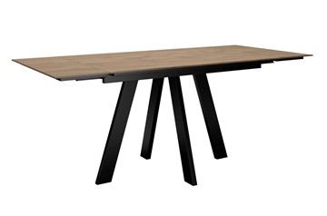 Кухонный стол раздвижной DikLine DM120 Дуб галифакс / опоры черные в Артеме - предосмотр 2