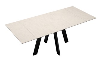 Кухонный раздвижной стол DikLine DM120 Хромикс белый / опоры черные во Владивостоке - предосмотр 7