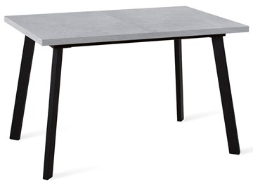 Кухонный стол раздвижной Dikline HB120 Бетон/ножки черные в Артеме - предосмотр