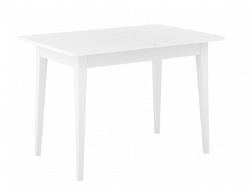 Раздвижной стол Dikline M110 Белый/стекло белое сатин/ножки MM белые в Артеме