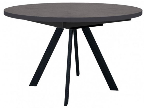 Кухонный стол раздвижной Dikline RD120 Хромикс бронза/ножки черные в Артеме - изображение