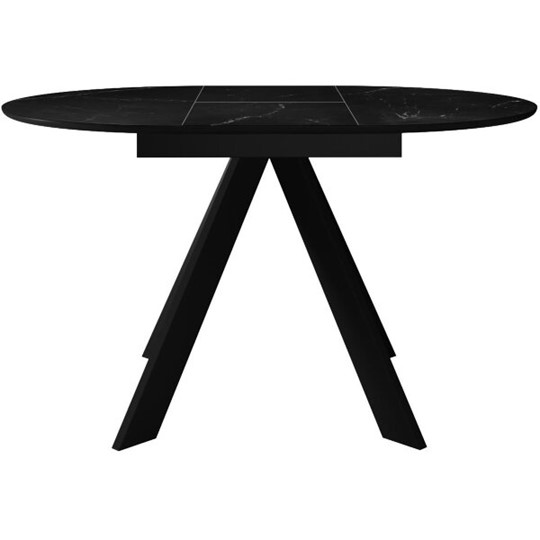 Кухонный стол раздвижной DikLine SKC100 D1000 Керамика Черный мрамор / опоры черные во Владивостоке - изображение 2