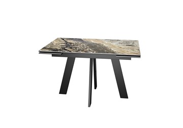 Раскладной стол DikLine SKM120 Керамика Amadeus/подстолье черное/опоры черные в Уссурийске