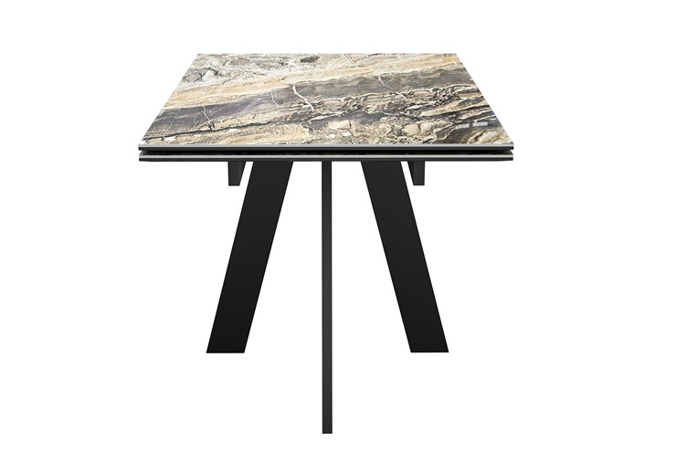 Стол раздвижной DikLine SKM120 Керамика Amadeus/подстолье черное/опоры черные в Артеме - изображение 5